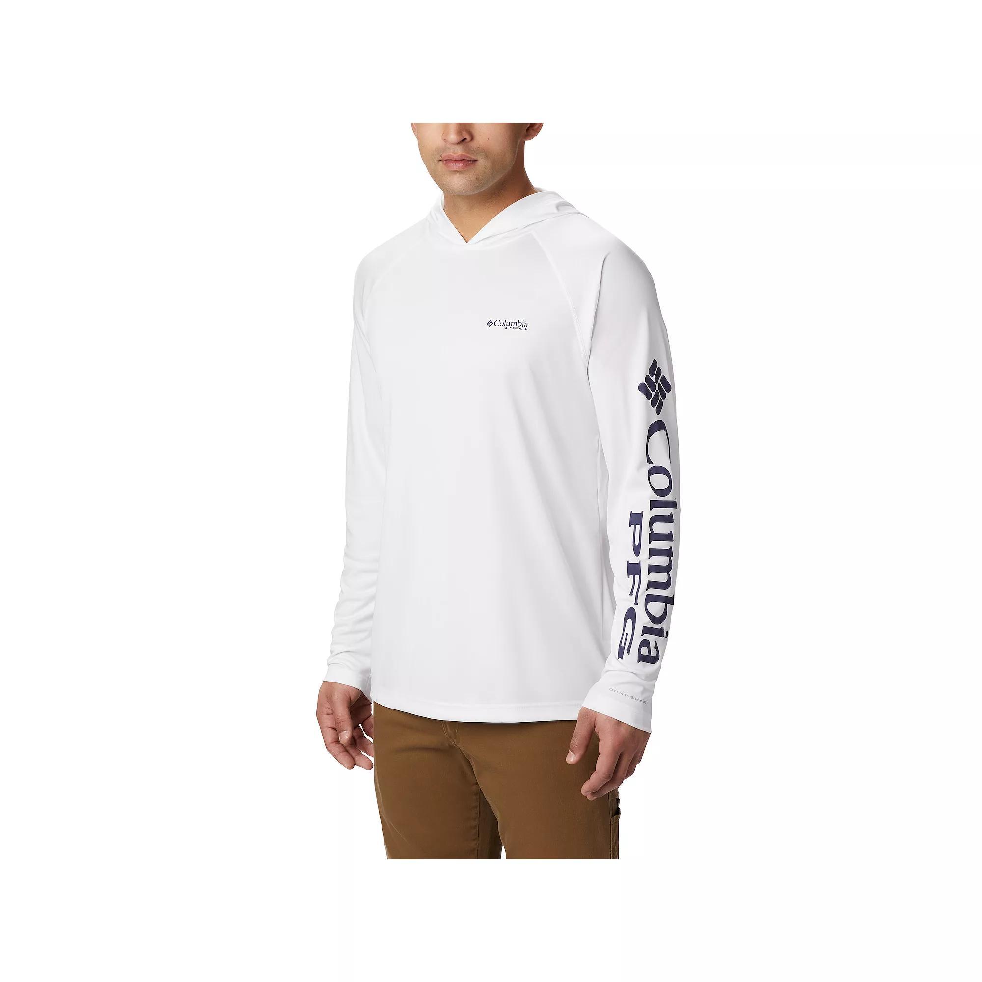 Men's Columbia PFG UPF 50 Terminal Tackle™ Hoodie, Size: Small, White Product Image