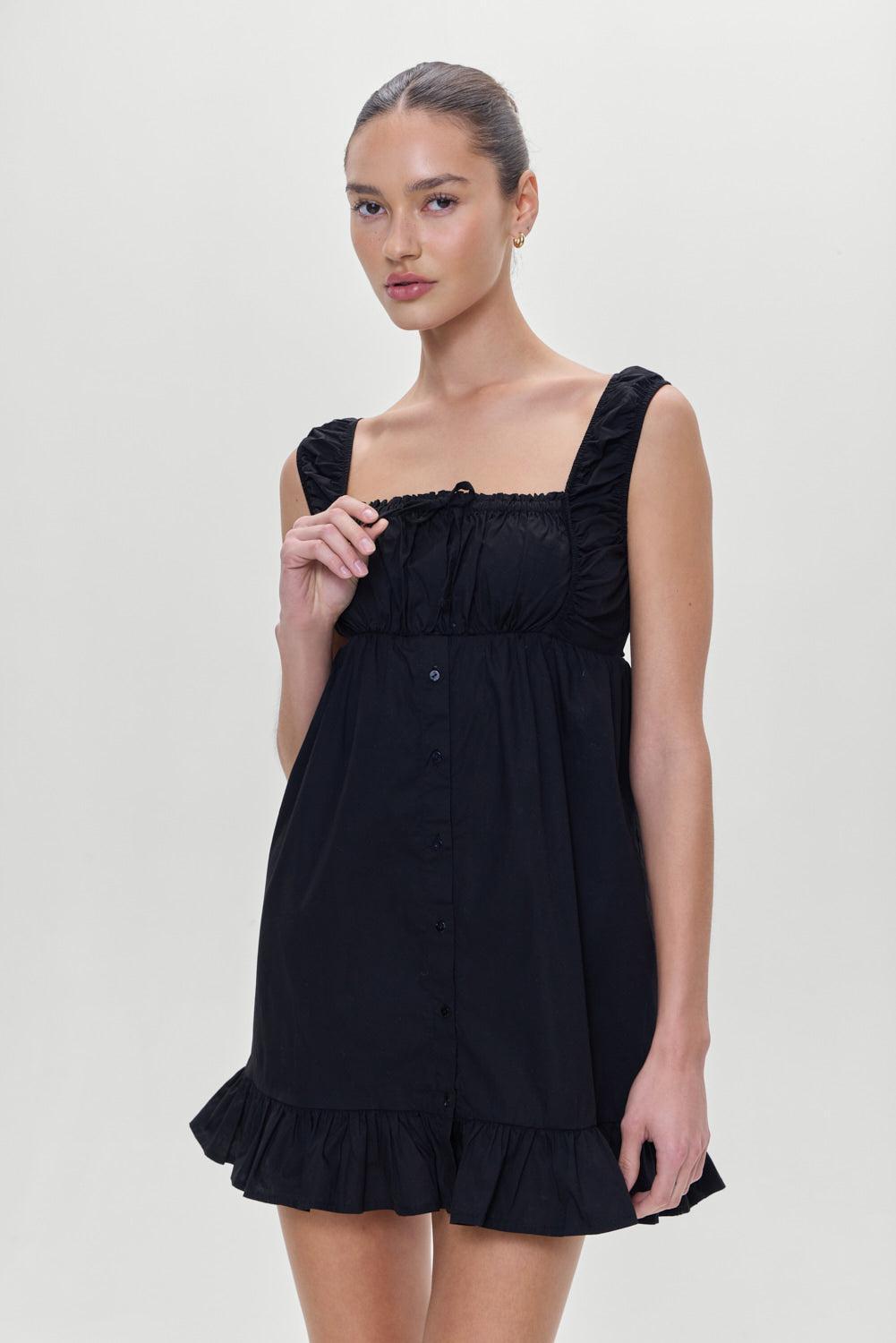 Marilyn Babydoll Dress - Black Product Image