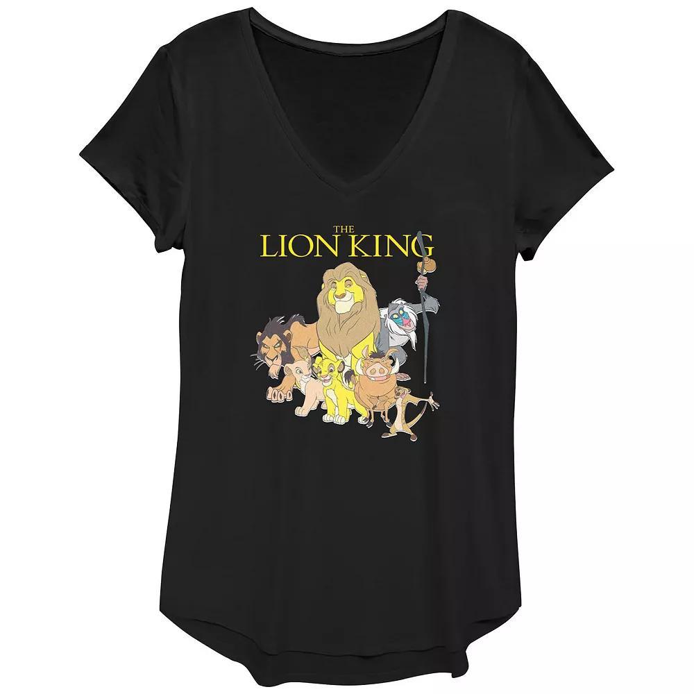 Disney's The Lion King Women's Group Poster Graphic Tee, Size: XS, Black Product Image