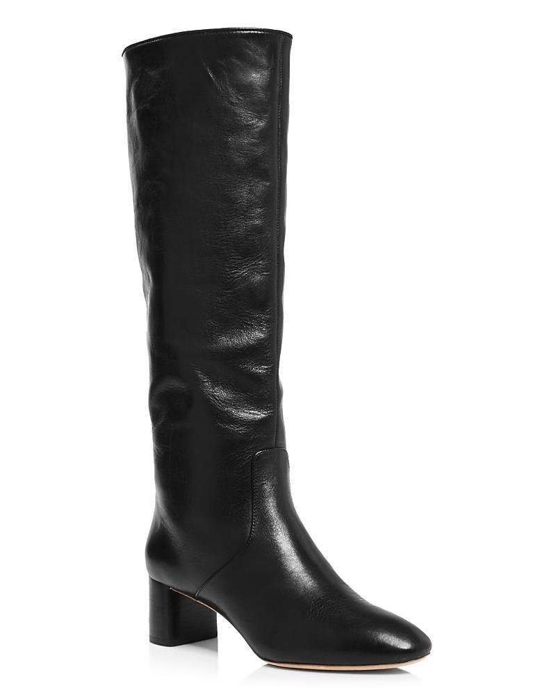 Loeffler Randall Womens Gia Pointed Toe Knee-High Leather Mid-Heel Boots Product Image