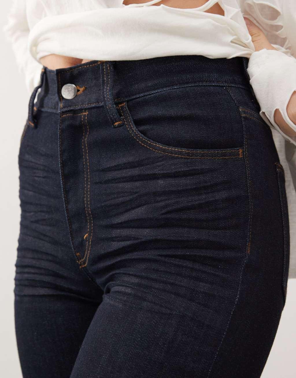 Cheap Monday Sleezie High waist super stretch skinny jeans in indigo rinse wash Product Image