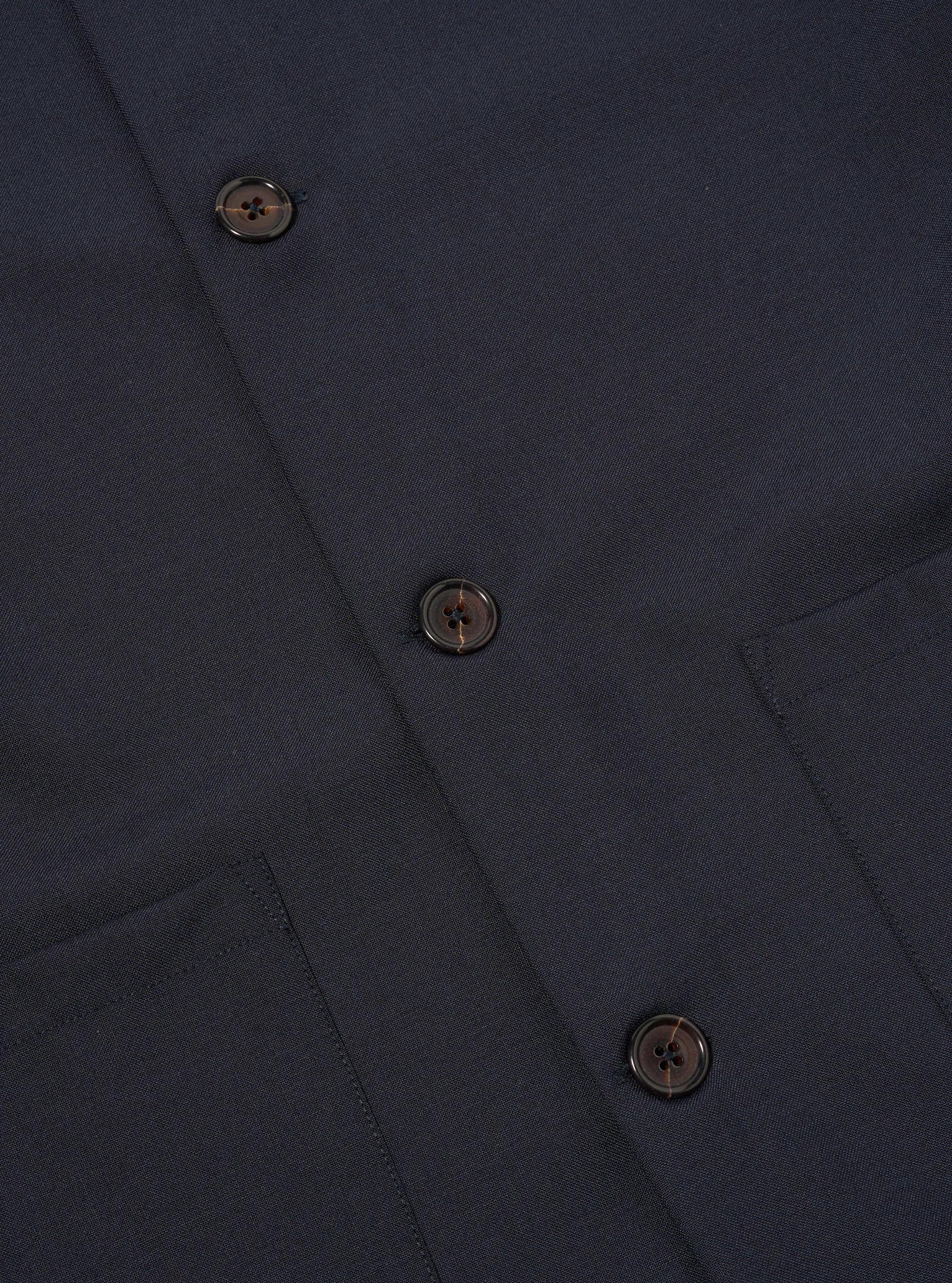 Navy Tropical Suiting Travail Overshirt Product Image