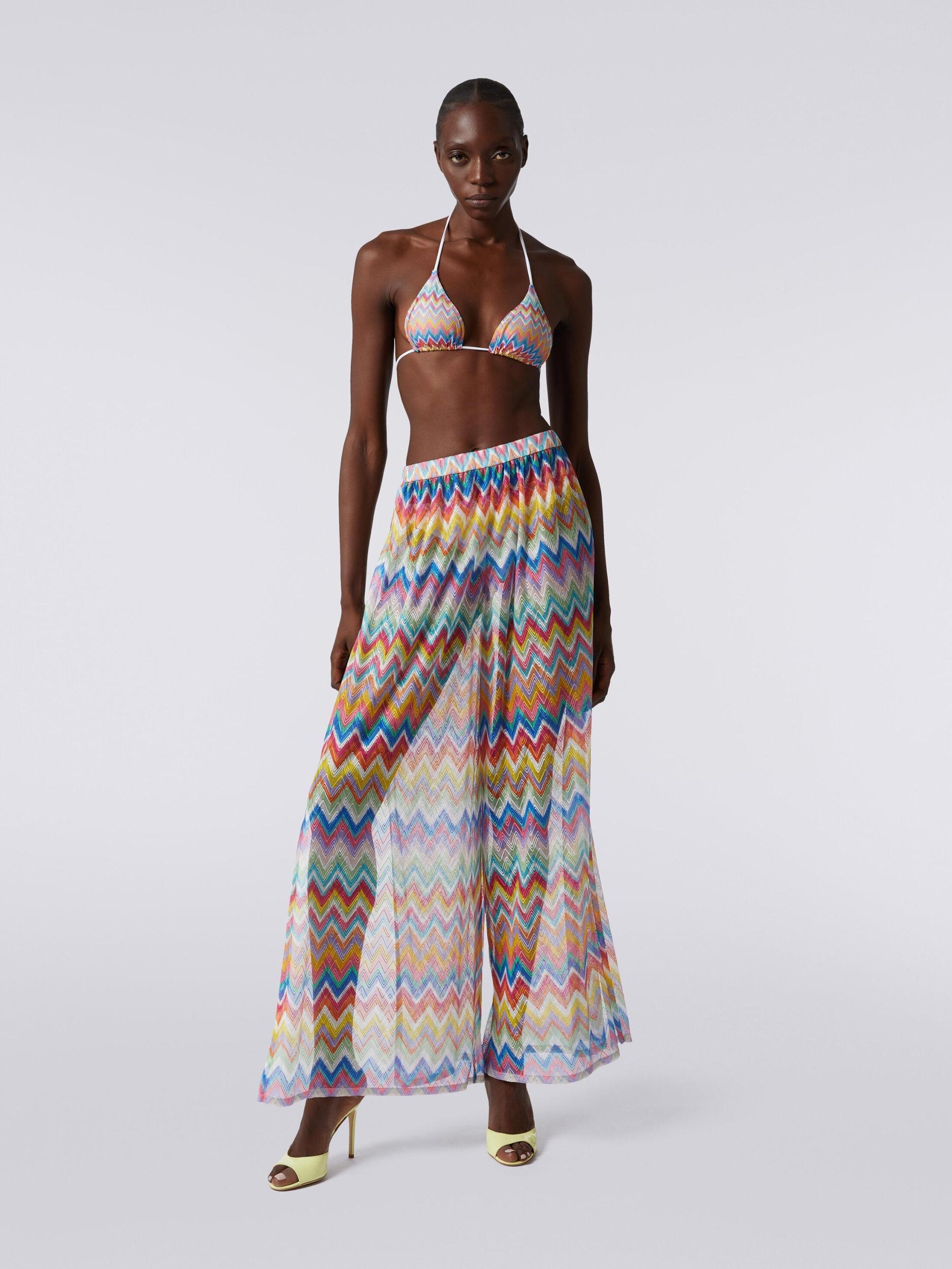 Cover-up trousers with zigzag print  Product Image