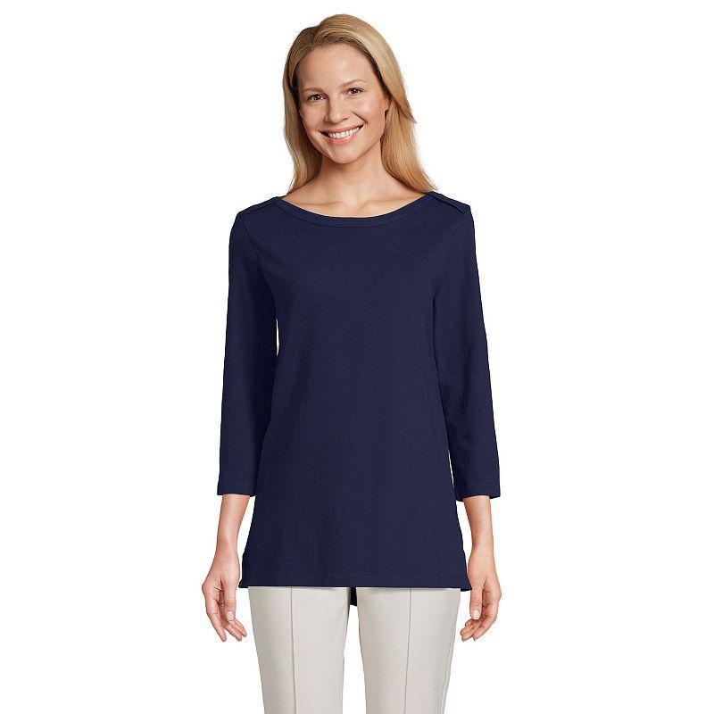 Petite Lands End Heritage Button Back Tunic Top, Womens Product Image