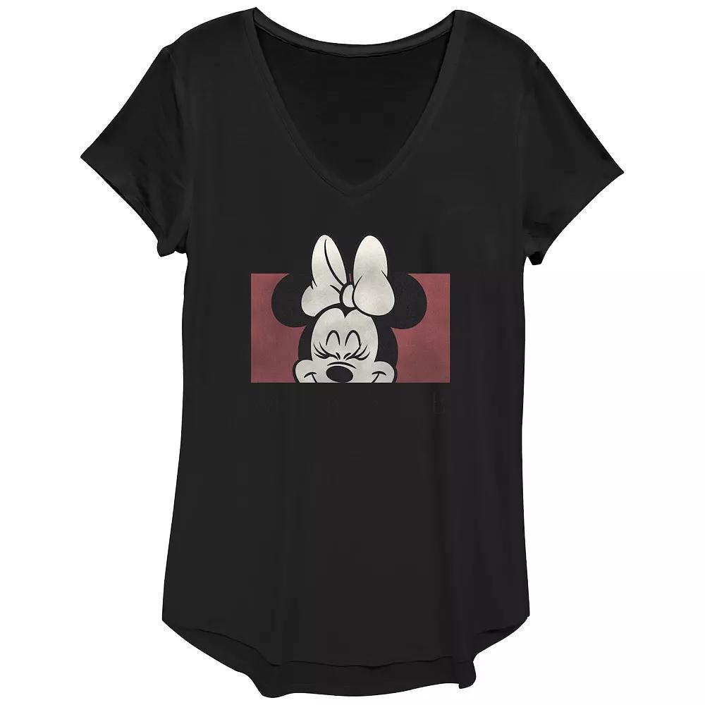 Disney's Minnie Mouse Cute Smile Women's Graphic Tee, Size: XS, Black Product Image