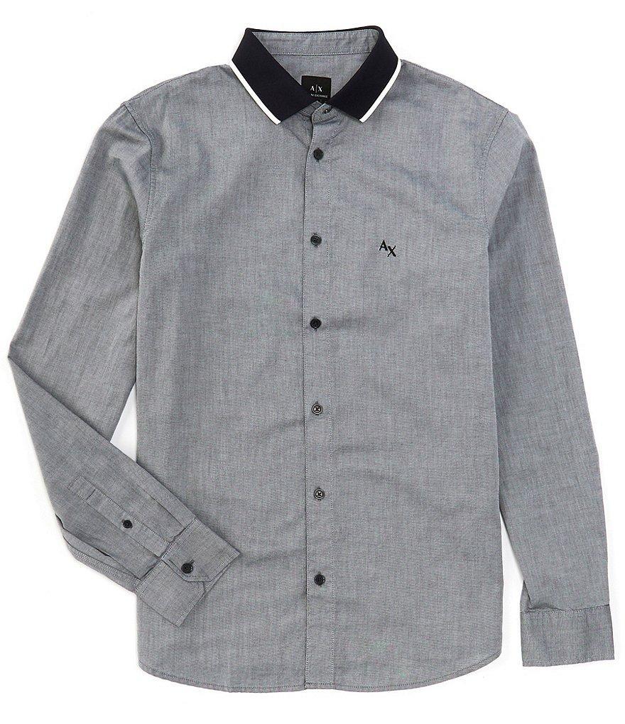Armani Exchange Oxford Long Sleeve Woven Shirt Product Image