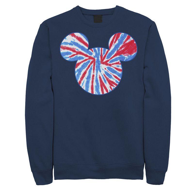 Disney's Big & Tall Mickey & Friends Mickey Mouse Americana Tie Dye Fill Fleece, Men's, Size: 3XB, Blue Product Image