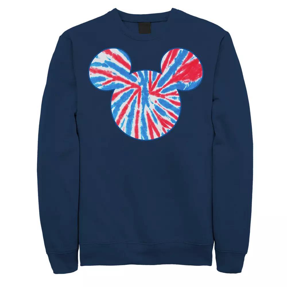 Disney's Big & Tall Mickey & Friends Mickey Mouse Americana Tie Dye Fill Fleece, Men's, Size: 3XB, Blue Product Image