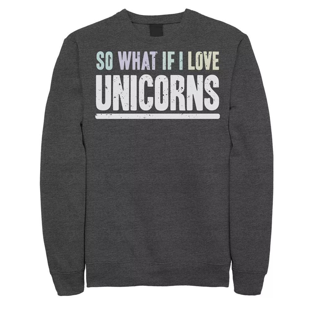 Men's So What Unicorn Fleece, Size: Small, Grey Heather Product Image