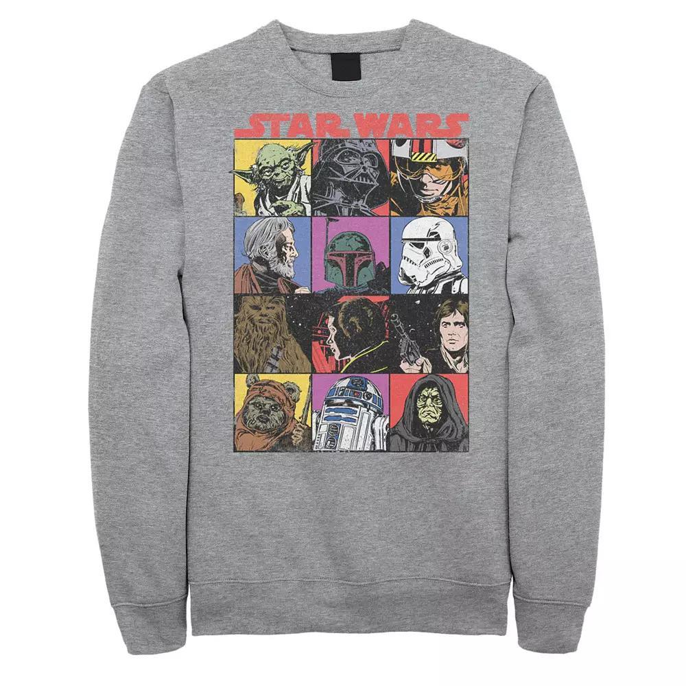 Big & Tall Star Wars Comic Strip Cartoon Group Sweatshirt, Men's, Size: 3XL Tall, Athletic Grey Product Image