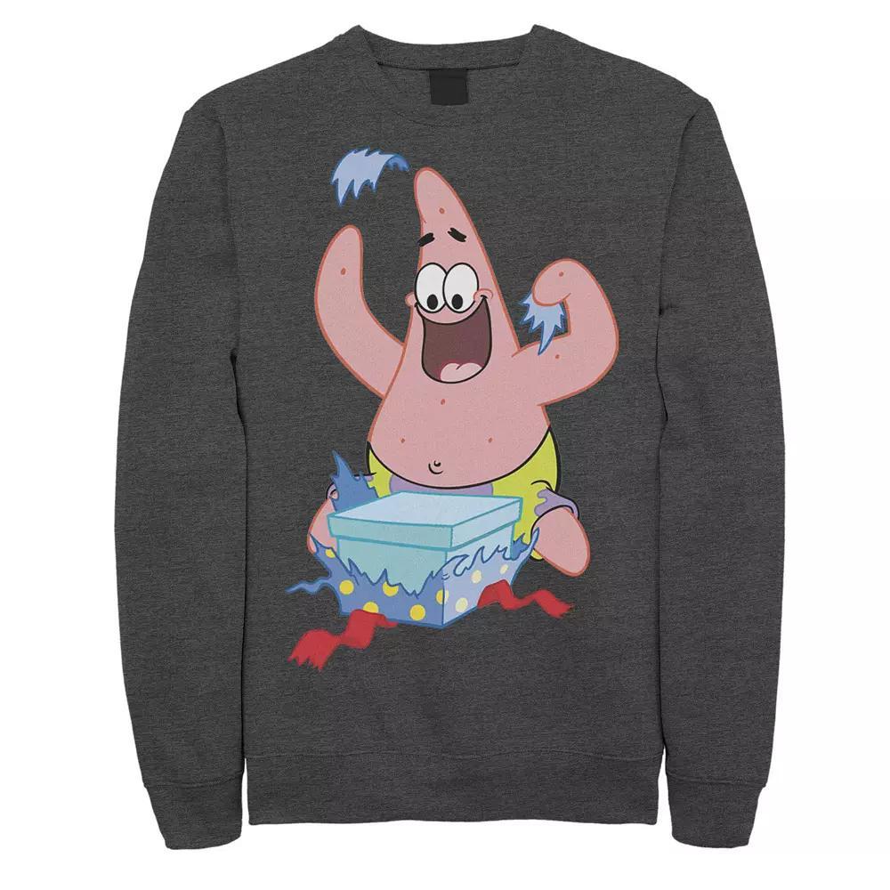 Men's Nickelodeon SpongeBob SquarePants Patrick Star Holiday Sweatshirt, Size: Large, Grey Heather Product Image