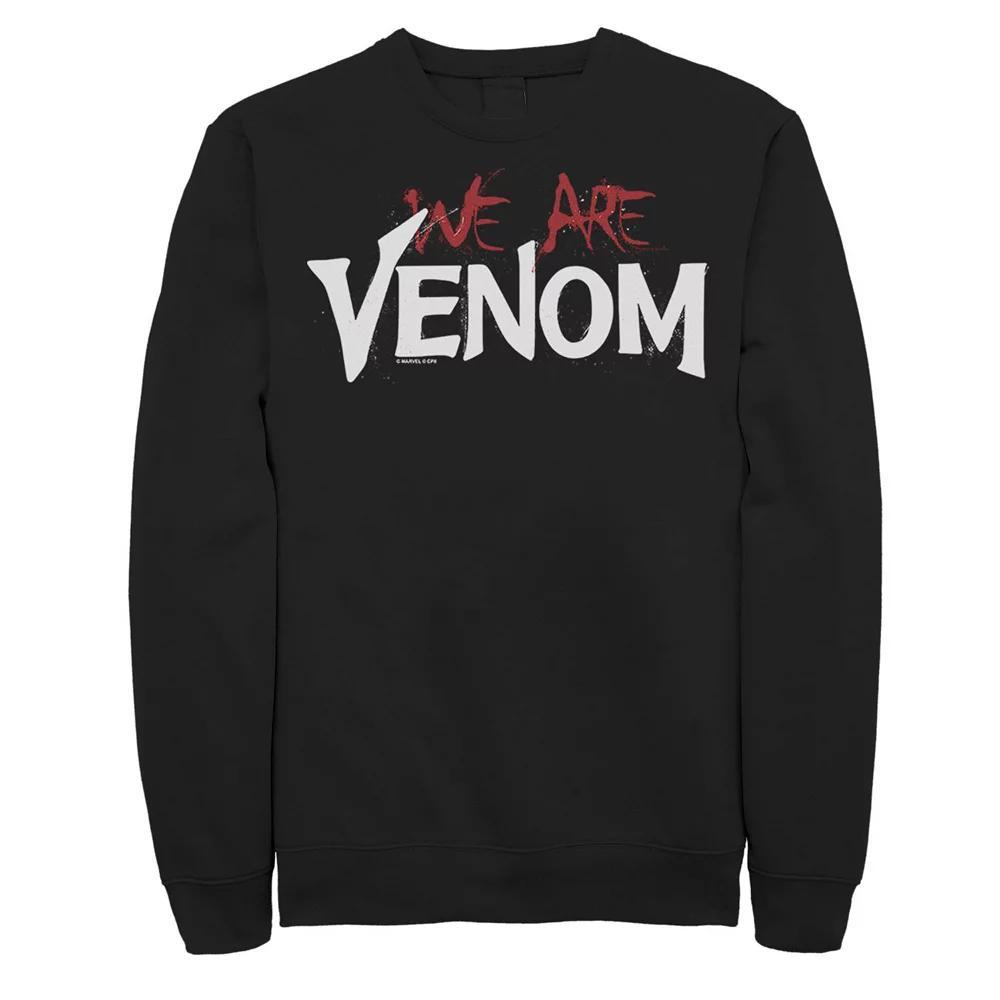 Men's Marvel Venom We Are Venom Splatter Graphic Fleece Pullover, Size: Small, Black Product Image