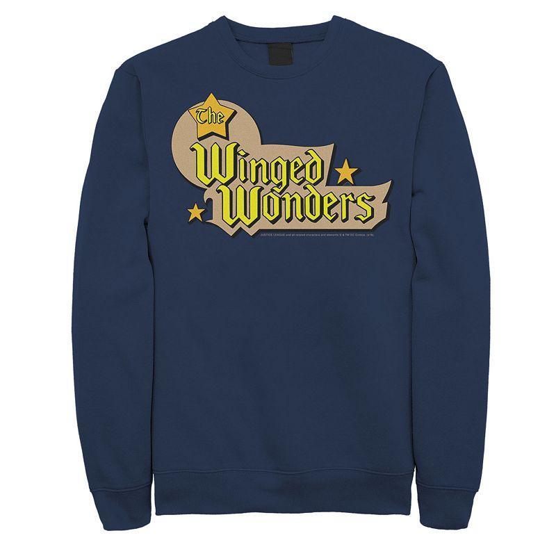 Men's DC Comics The Winged Wonders Text Logo Sweatshirt, Size: XXL, Blue Product Image
