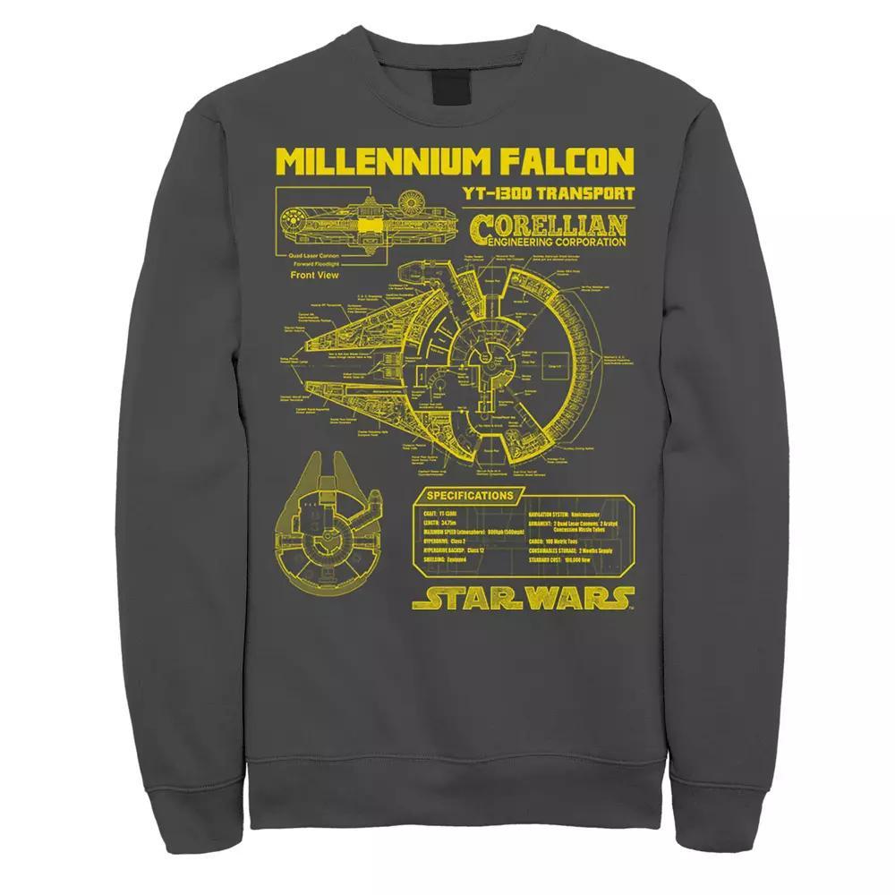 Men's Star Wars Basic X Wing Sweatshirt Pullover, Size: Small, Black Product Image
