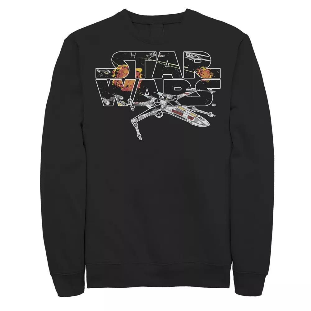 Men's Star Wars Basic X Wing Sweatshirt Pullover, Size: Small, Black Product Image
