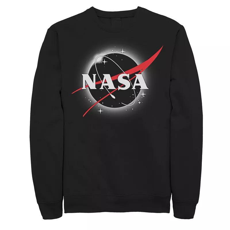 Men's NASA Classic Logo Atop Total Solar Eclipse Sweatshirt, Size: Medium, Black Product Image