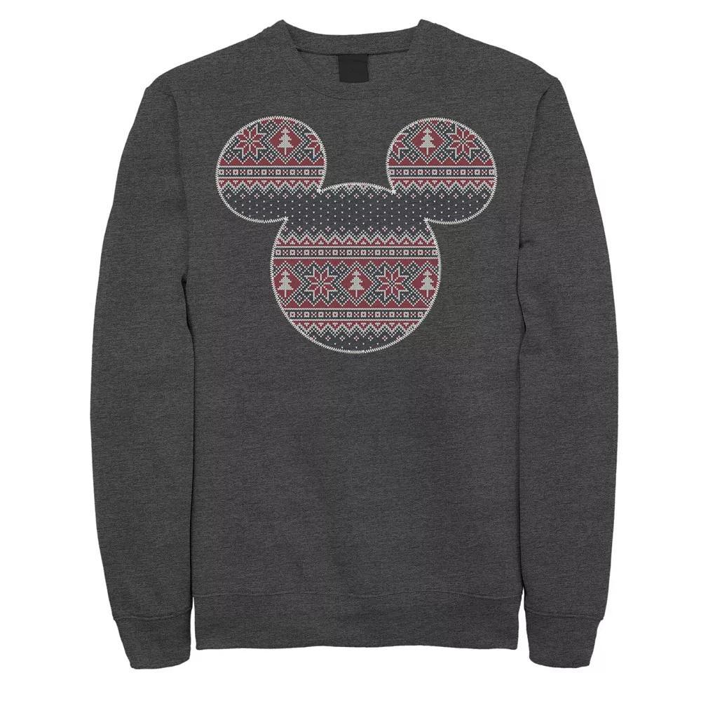 Disney's Mickey Mouse Men's Ugly Christmas Sweater Sweatshirt, Size: XXL, Grey Heather Product Image