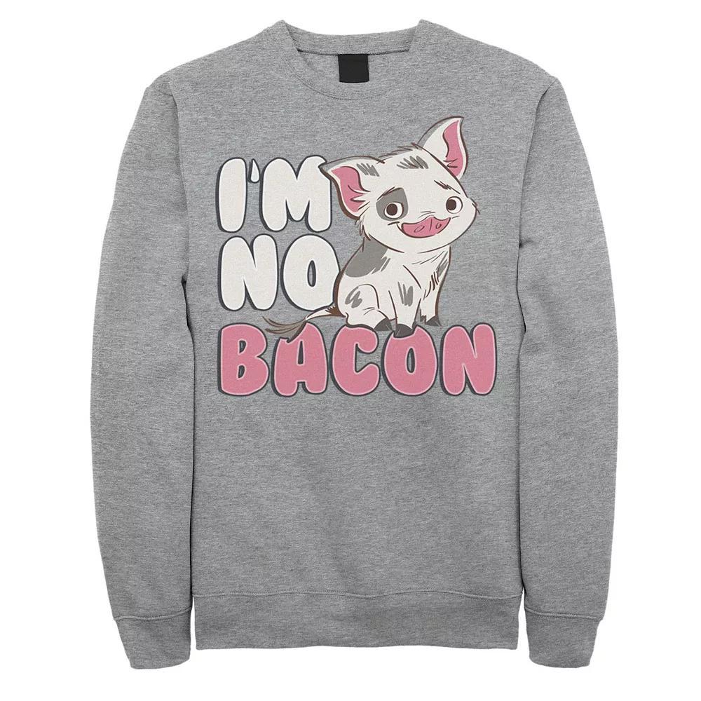 Disneys Moana Pua Cute Im No Bacon Mens Sweatshirt Athletic Grey Product Image