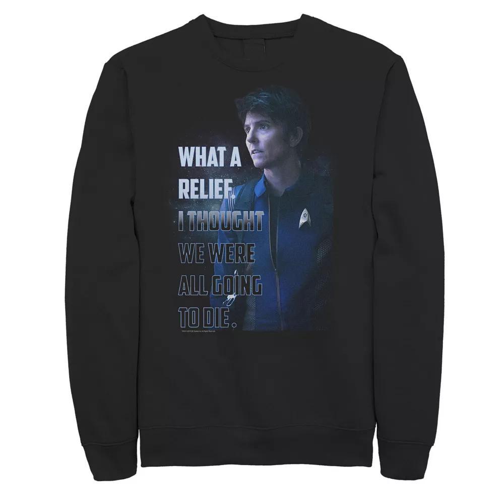 Men's Star Trek Discovery What A Relief Jet Reno Sweatshirt, Size: XXL, Black Product Image