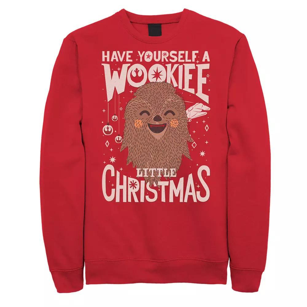 Men's Star Wars Wookiee Christmas Sketched Sweatshirt, Size: 3XL, Red Product Image
