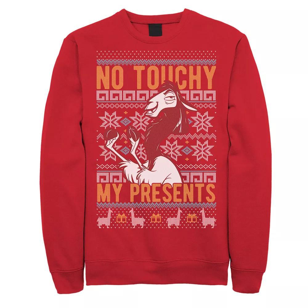 Disney's The Emperor's New Groove No Touchy Christmas Men's Sweatshirt, Size: XXL, Red Product Image