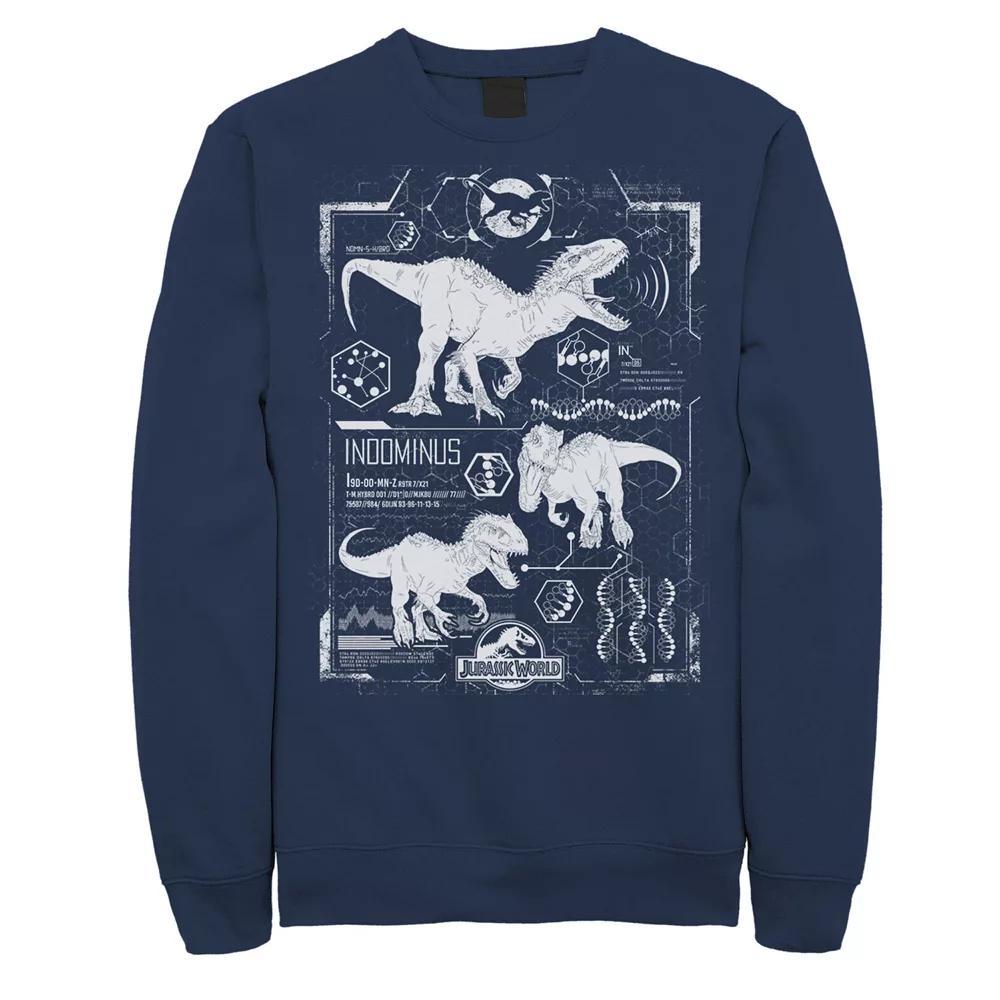 Men's Jurassic World Indominus Rex Schematic Sweatshirt, Size: Small, Black Product Image