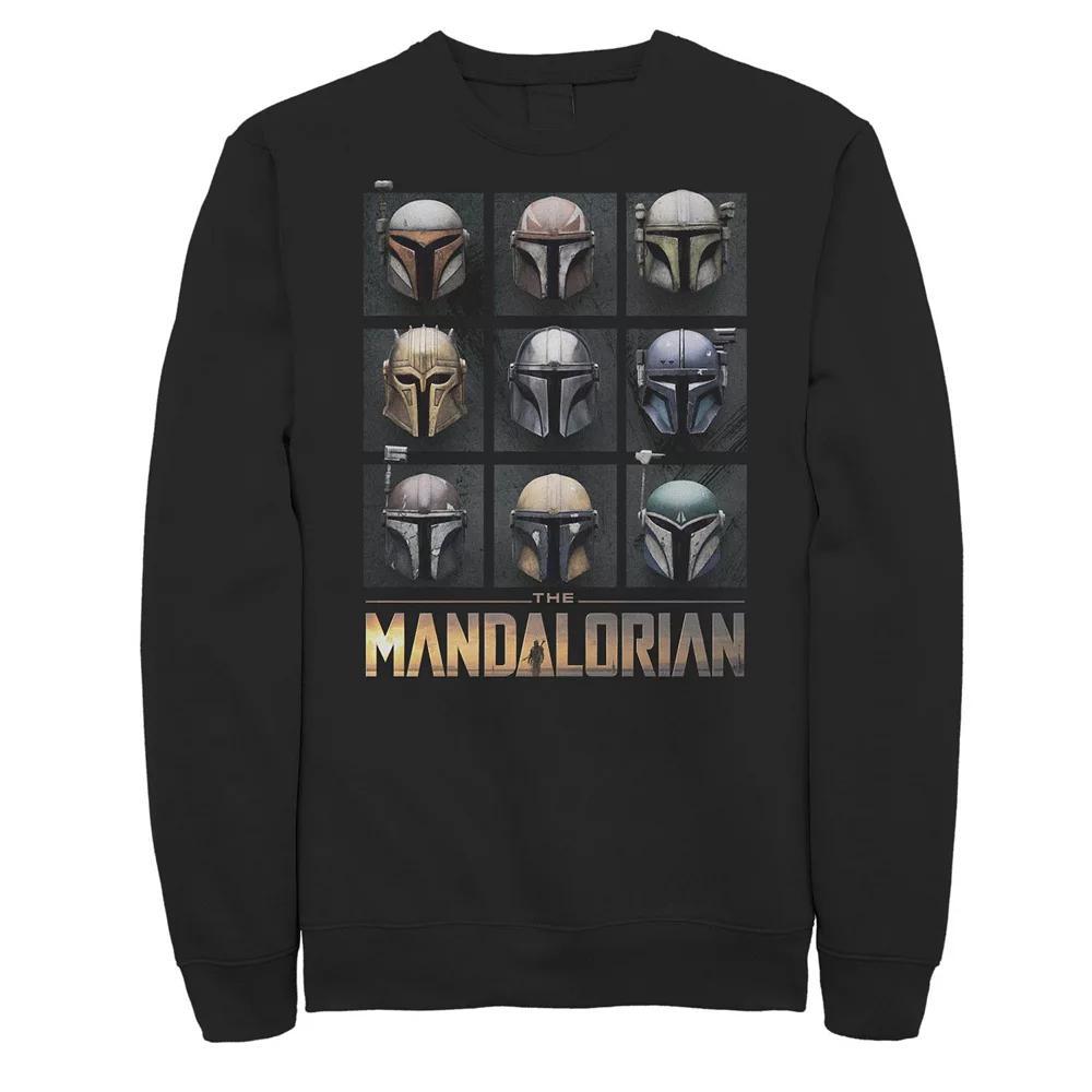Big & Tall Star Wars The Mandalorian Helmet Box Up Sweatshirt, Men's, Size: 5XL, Black Product Image