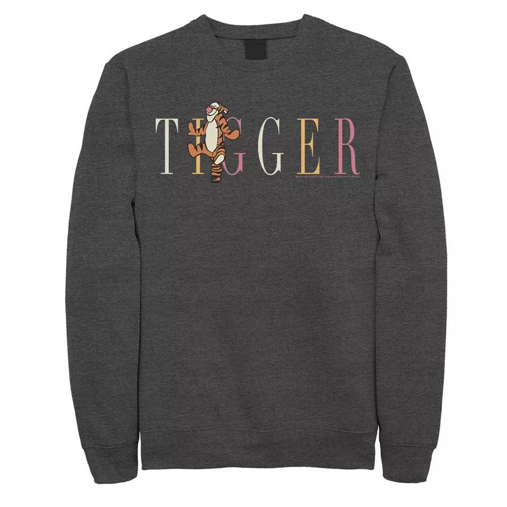 Disney's Winnie The Pooh Tigger Men's Name Title Sweatshirt, Size: XL, Grey Heather Product Image