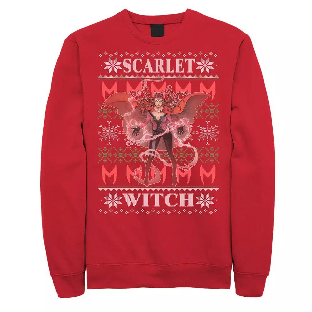 Men's Marvel X-Men Scarlet Witch Ugly Christmas Sweatshirt, Size: Large, Red Product Image