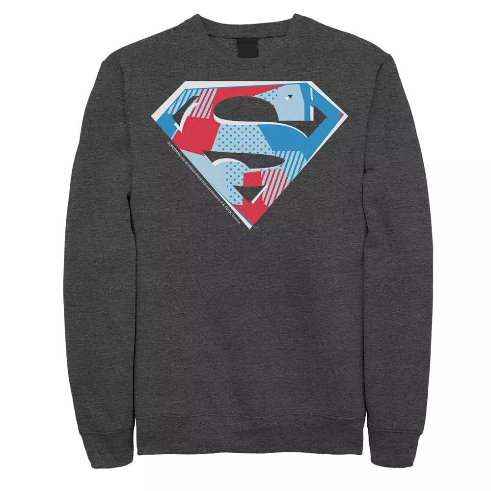 Men's DC Comics Superman Cutout Chest Logo Fleece Sweatshirt, Size: 3XL, Blue Product Image