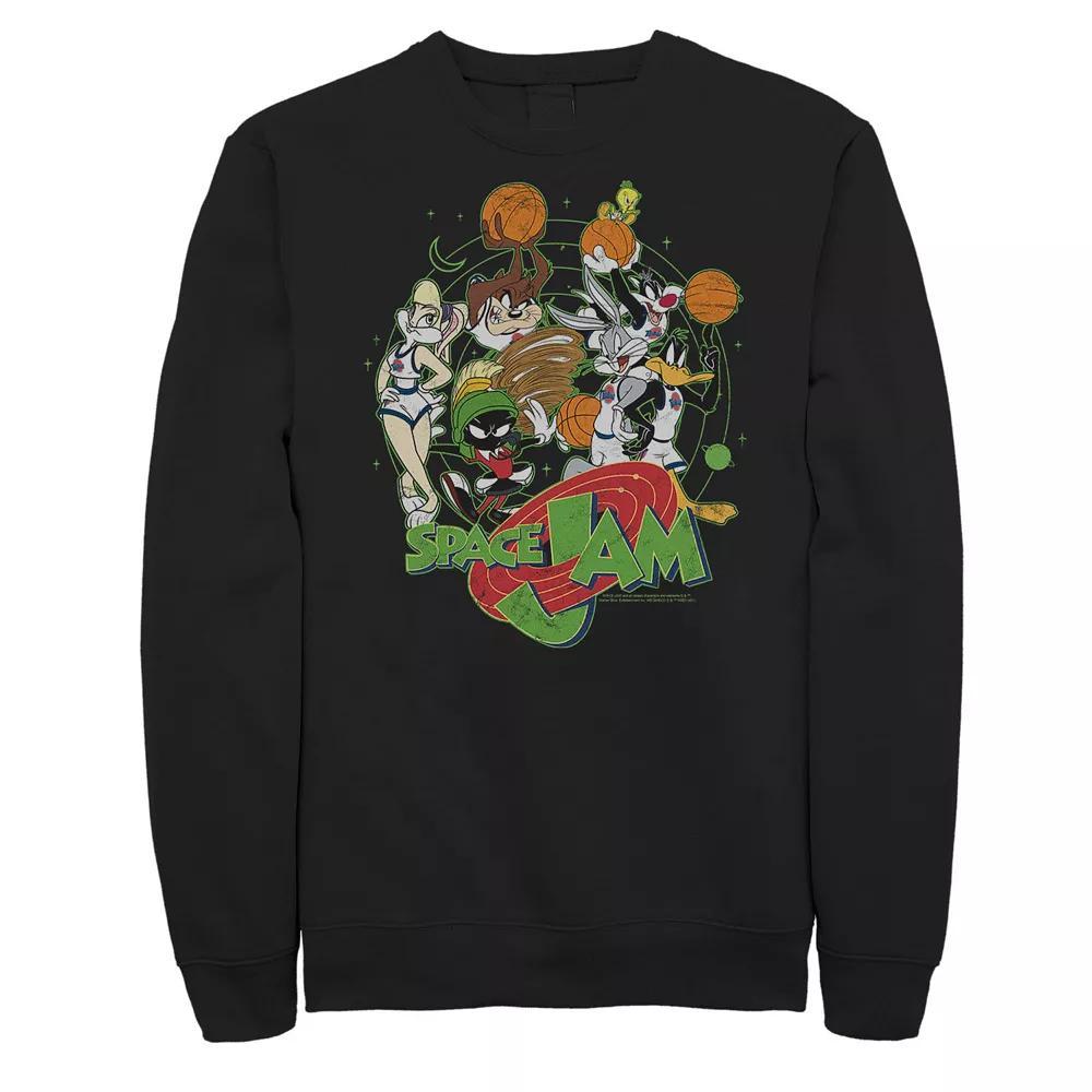 Big & Tall Space Jam Looney Tunes Basketball Team Space Sweatshirt, Mens Product Image