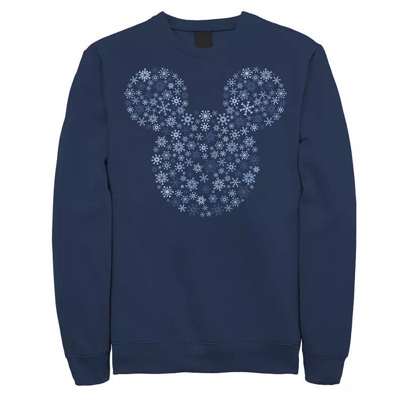 Disney's Mickey Mouse Men's Snowflake Fill Sweatshirt, Size: Medium, Blue Product Image