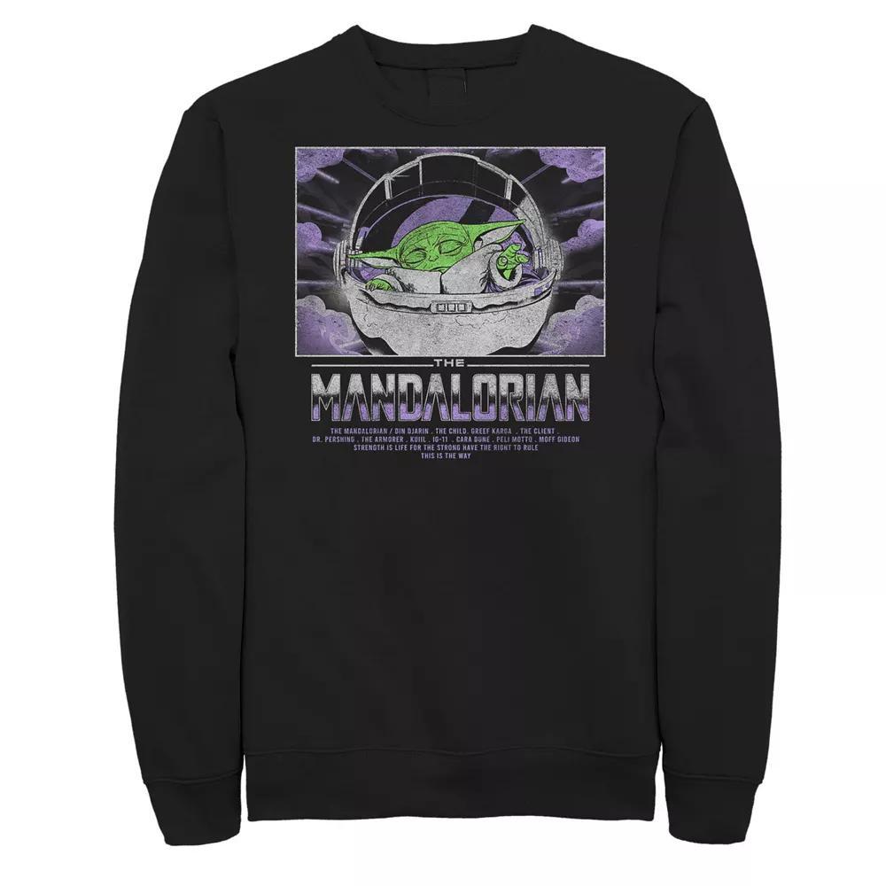 Big & Tall Star Wars The Mandalorian Child Light C1 Fleece Sweatshirt, Men's, Size: Large Tall, Black Product Image