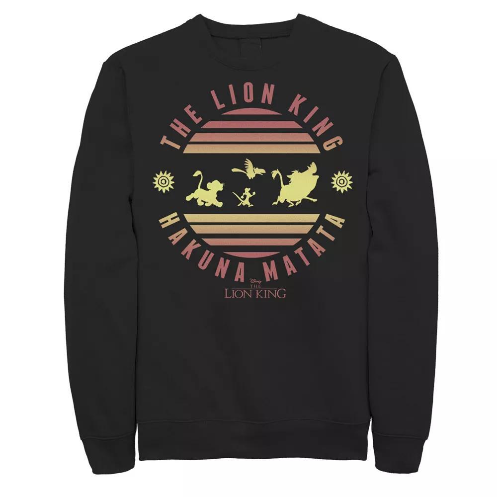 Disney's The Lion King Men's Hakuna Matata Gradient Sweatshirt, Size: Large, Black Product Image