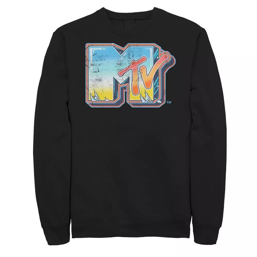 Big & Tall MTV Music Television Smokey Logo Sweatshirt, Men's, Size: XL Tall, Black Product Image