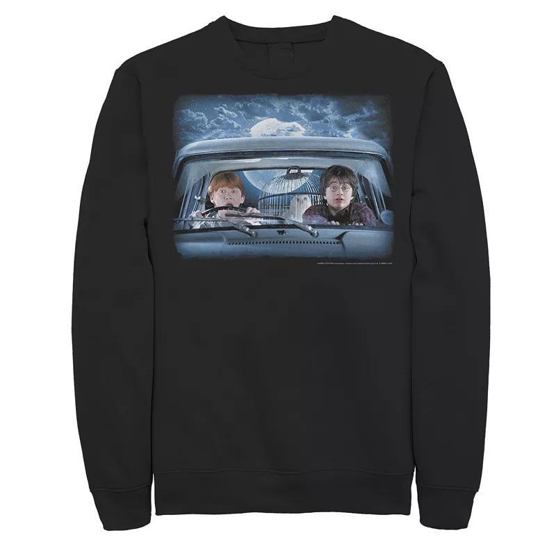 Men's Harry Potter Ron & Harry In The Flying Car Sweatshirt, Size: Medium, Black Product Image