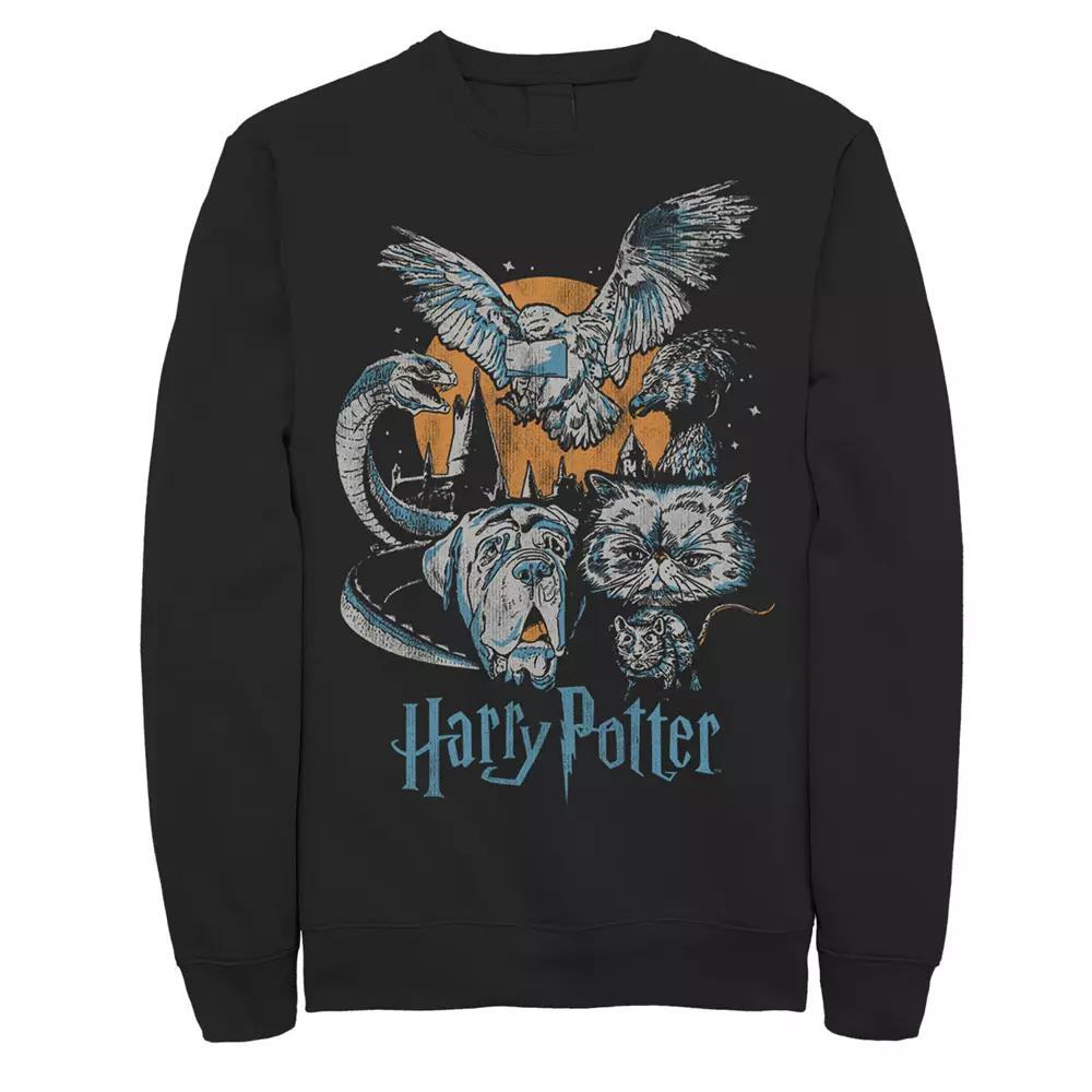 Men's Harry Potter Night Animal Poster Sweatshirt, Size: XXL, Black Product Image