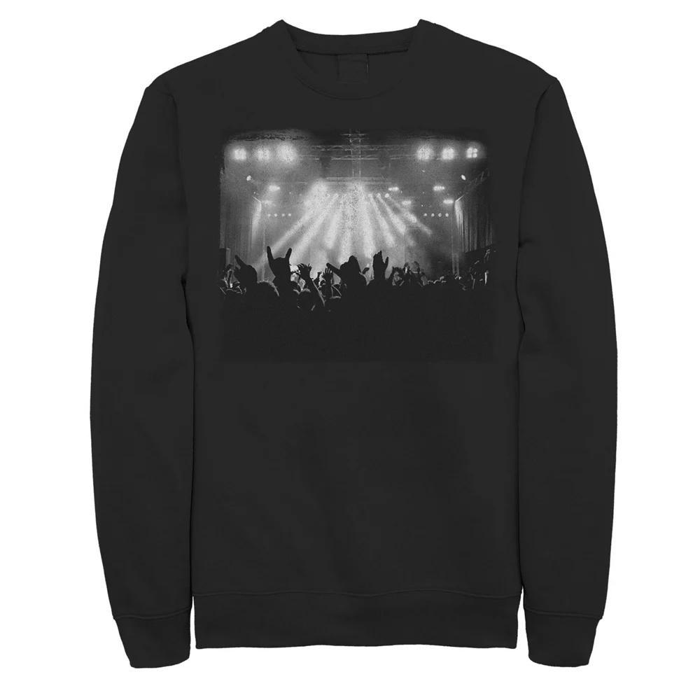 Men's Concert Stage Photo Poster Fleece, Size: XXL, Black Product Image