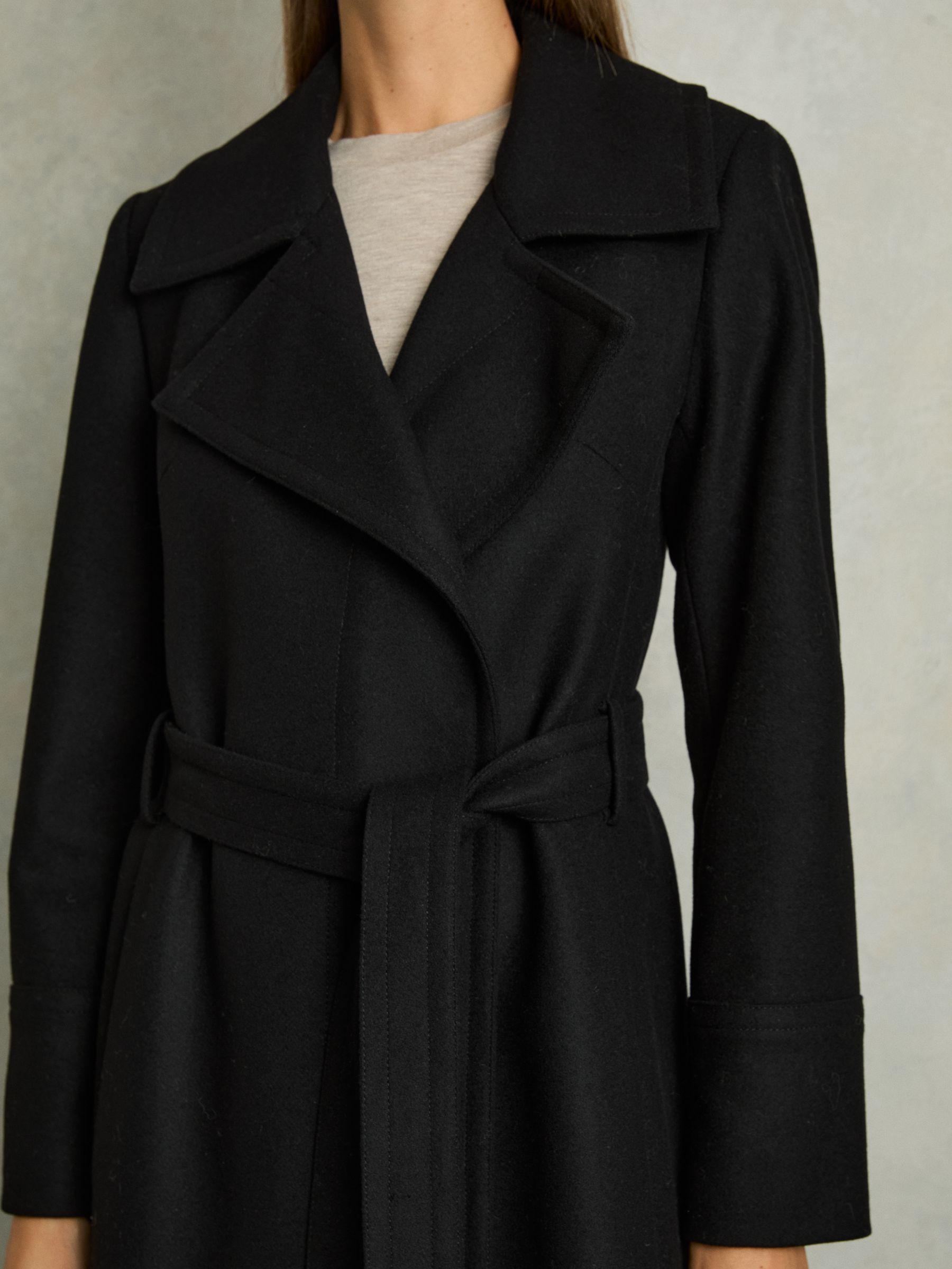 Petite Wool Blend Double Breasted Tux Blazer in Red Product Image