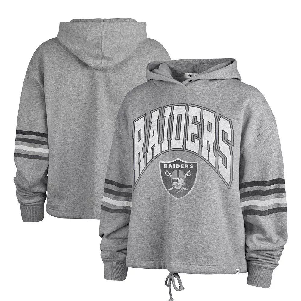 Women's '47 Gray Las Vegas Raiders Upland Bennett Pullover Hoodie, Size: Large, Lvr Grey Product Image