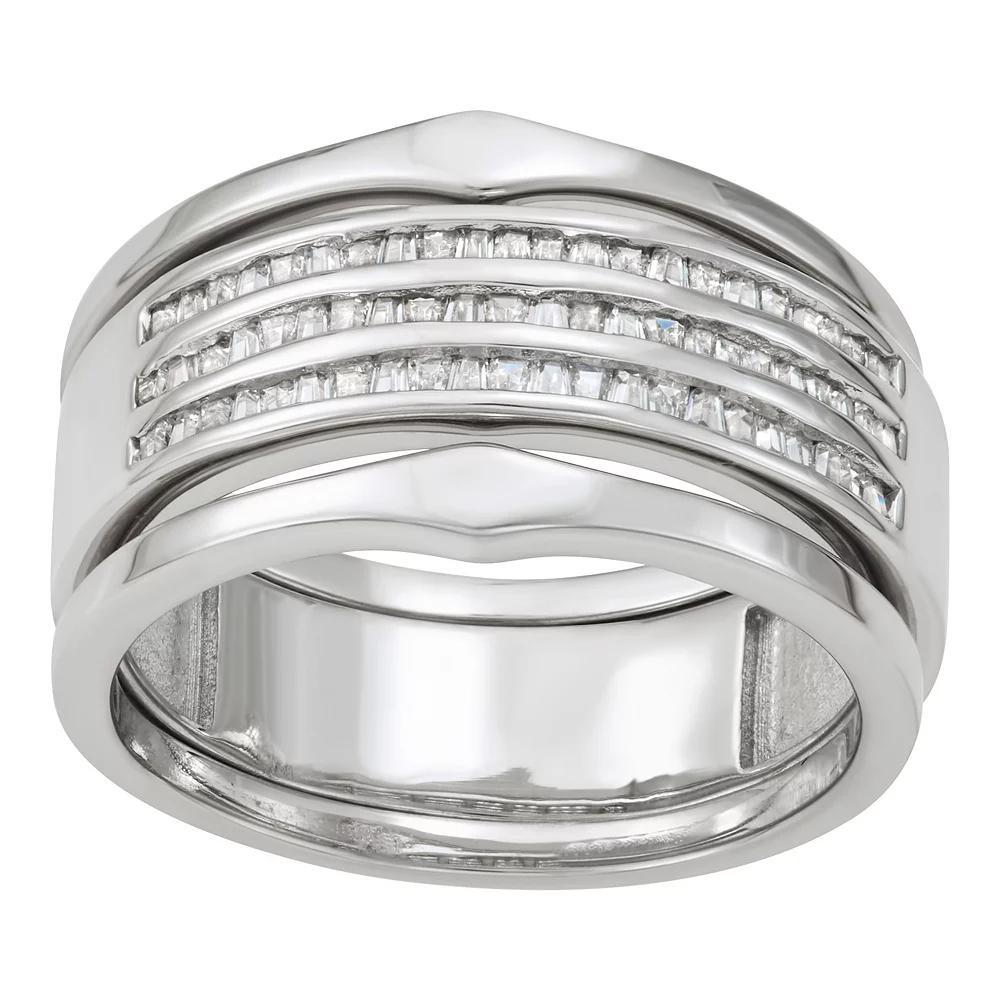 Jewelexcess Sterling Silver 1/2 Carat T.W. Diamond Stackable Ring, Women's, Size: 8, Silver Tone Product Image