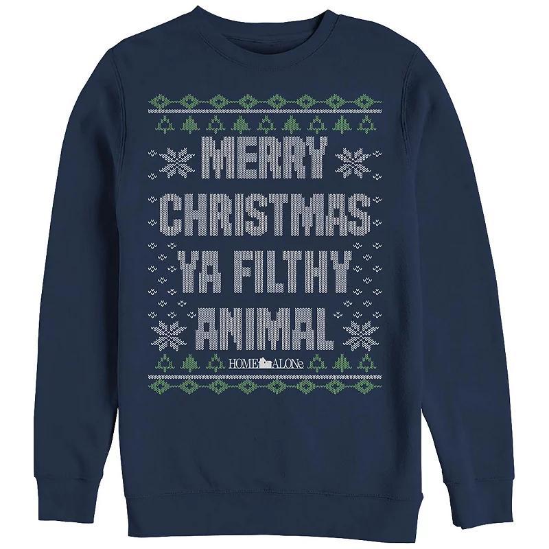 Big & Tall Home Alone Merry Christmas Ya Filthy Animal Sweater Graphic Fleece, Men's, Size: XXL, Red Product Image