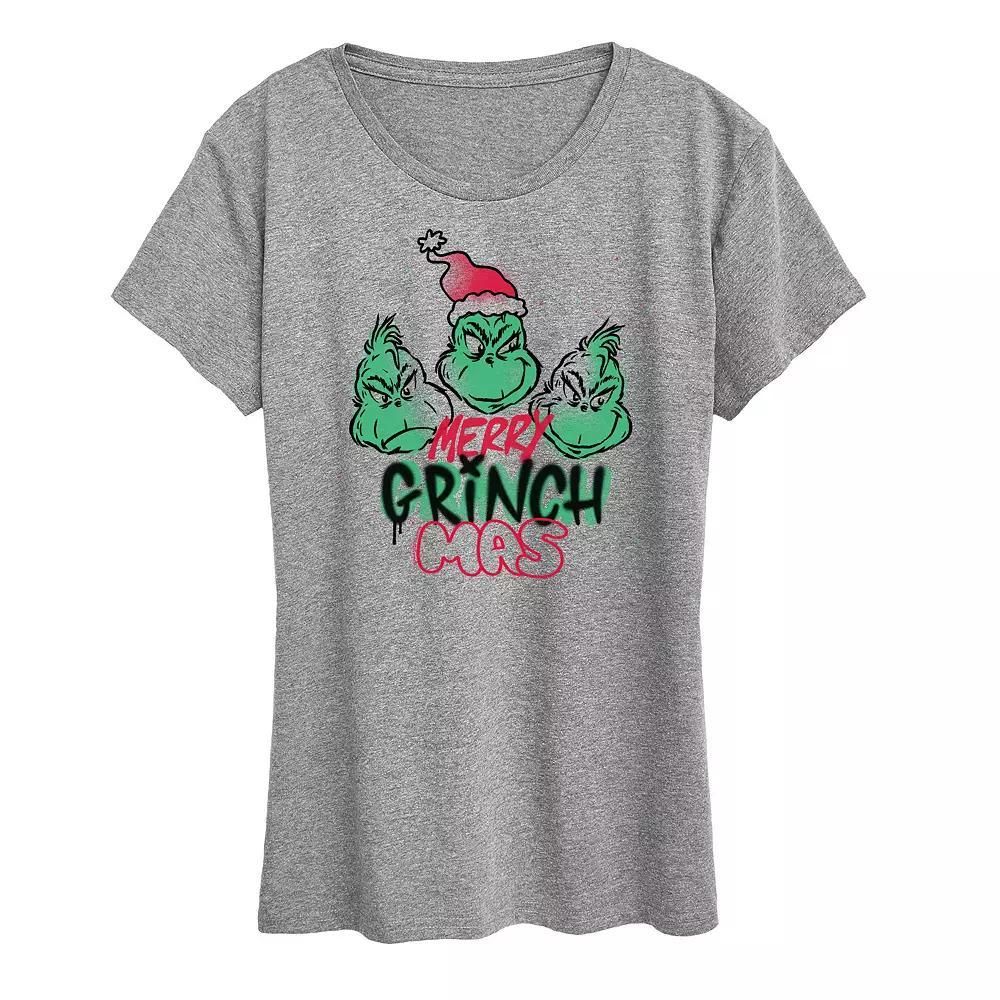 Women's Dr. Seuss The Grinch Merry Grinchmas Graphic Tee, Girl's, Size: XXL, White Product Image
