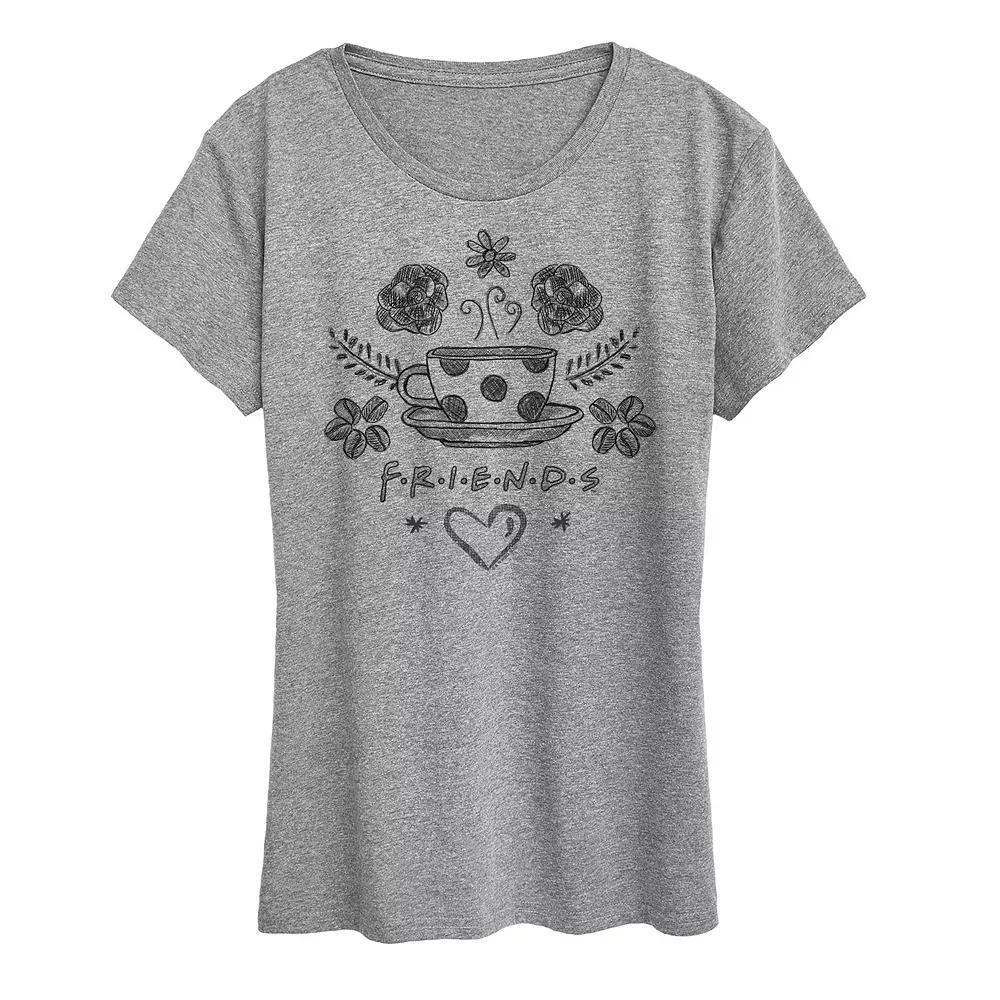 Womens Scandinavian Boho Flowers Graphic Tee Product Image