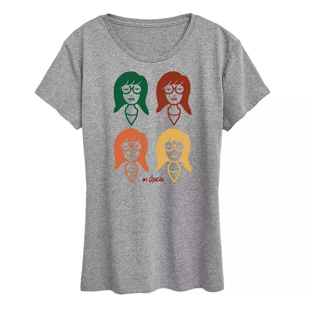 Womens Daria Grid Graphic Tee, Girls Product Image
