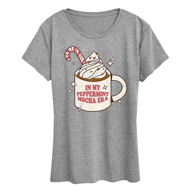 Womens Peppermint Mocha Era Graphic Tee, Girls Grey Green Product Image