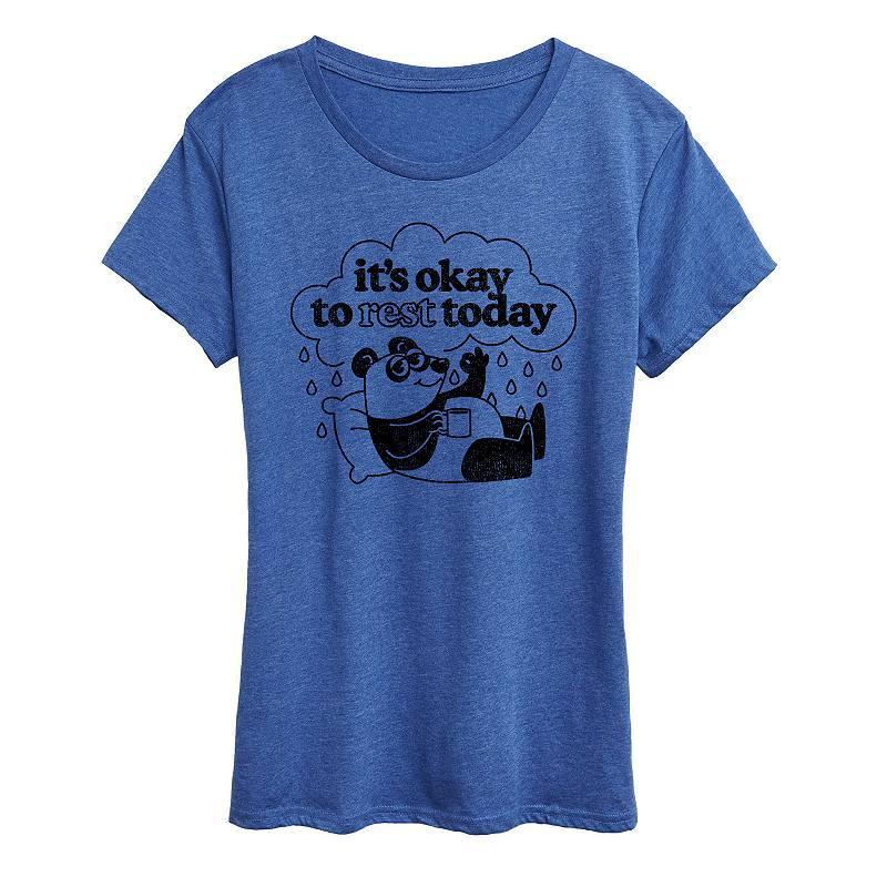 Womens Barbie The Movie President Graphic Tee, Girls Grey Royal Blue Product Image