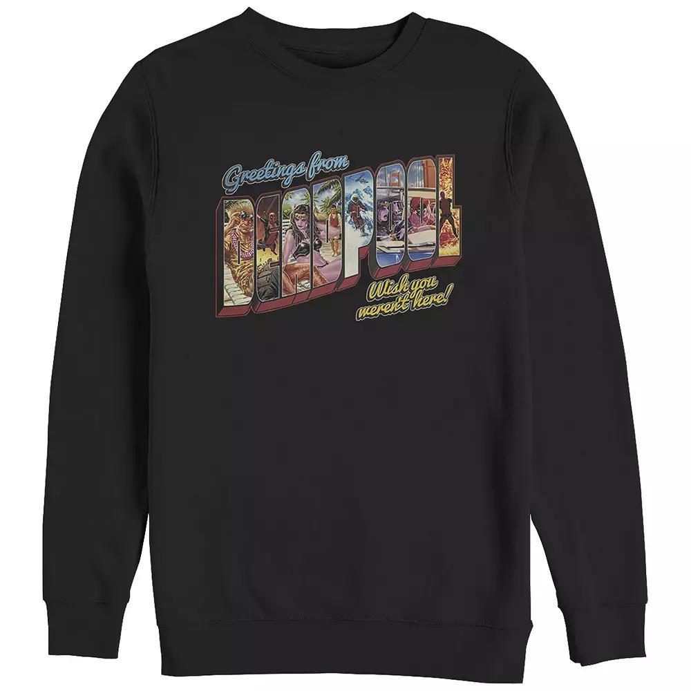 Big & Tall Marvel Deadpool Greetings From Deadpool Graphic Fleece, Men's, Size: 4XB, Black Product Image