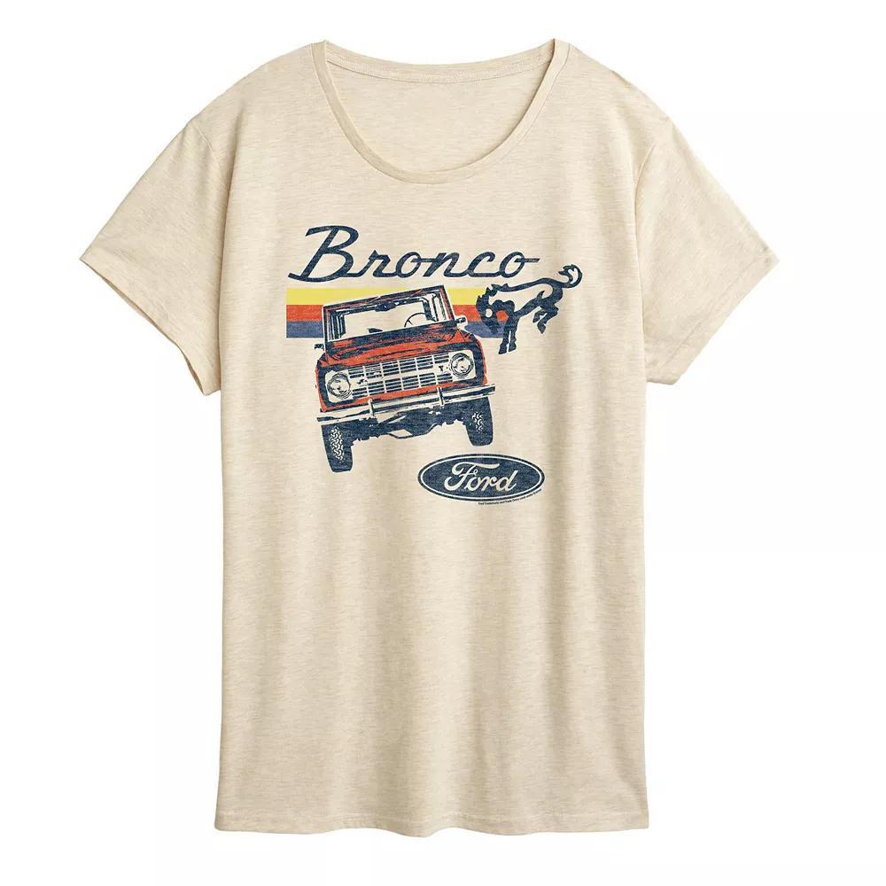 Women's Ford Bronco Stripes Graphic Tee, Size: XL, Beige Product Image
