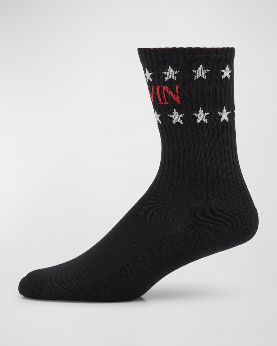 Mens Logo and Stars Crew Socks Product Image